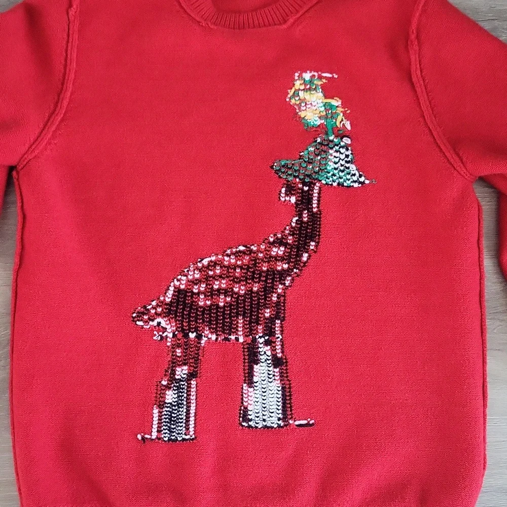 Red Deer Pattern Sweater - Picture 11 of 11